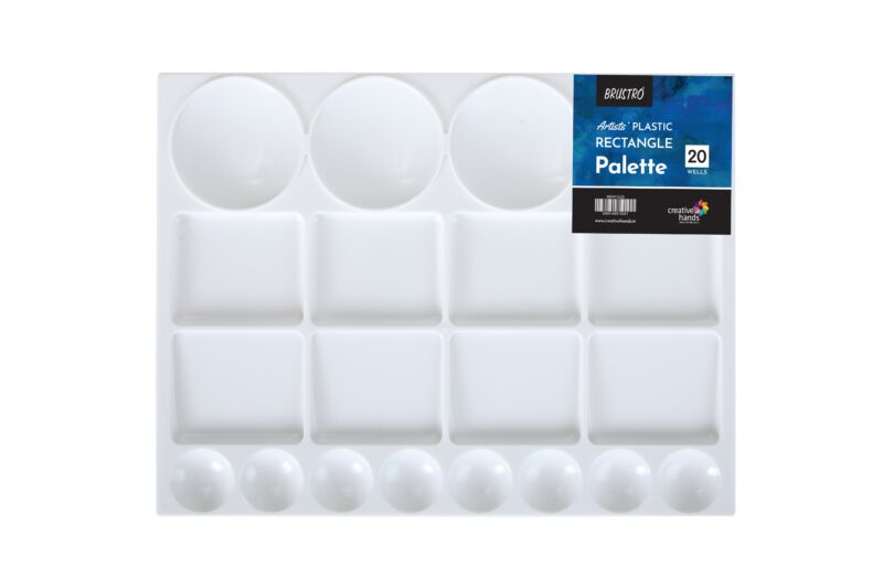 Brustro Rectangle 20 Well Plastic Palette 32.5X25CM - Image 2