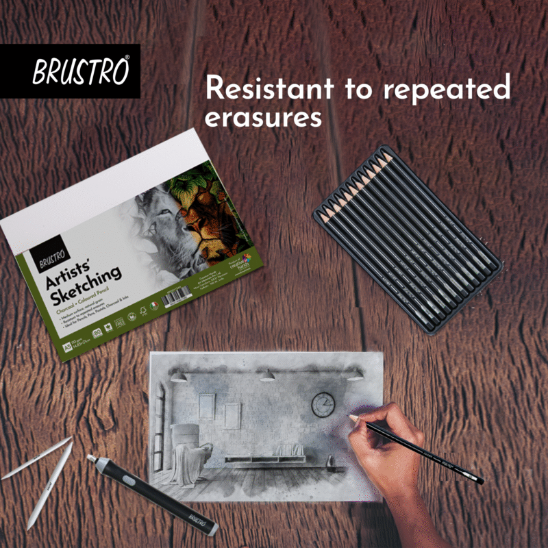 Brustro Artists Sketching Paper 110 GSM A5 Size, Pack of 80 Sheets - Image 2