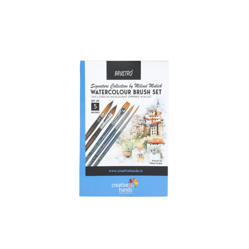 Brustro Signature Collection by Milind Mulick Watercolour Brush Set of 5 - Image 3