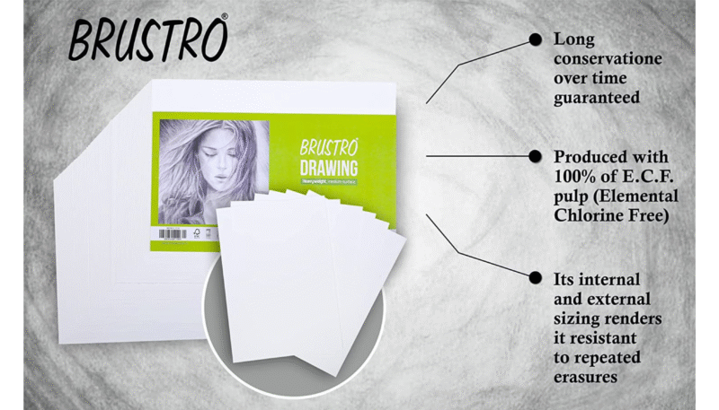 Brustro Sketching & Drawing Papers 200 GSM A5 , 32 + 8 Free Sheets (Pack of 2) - Image 3