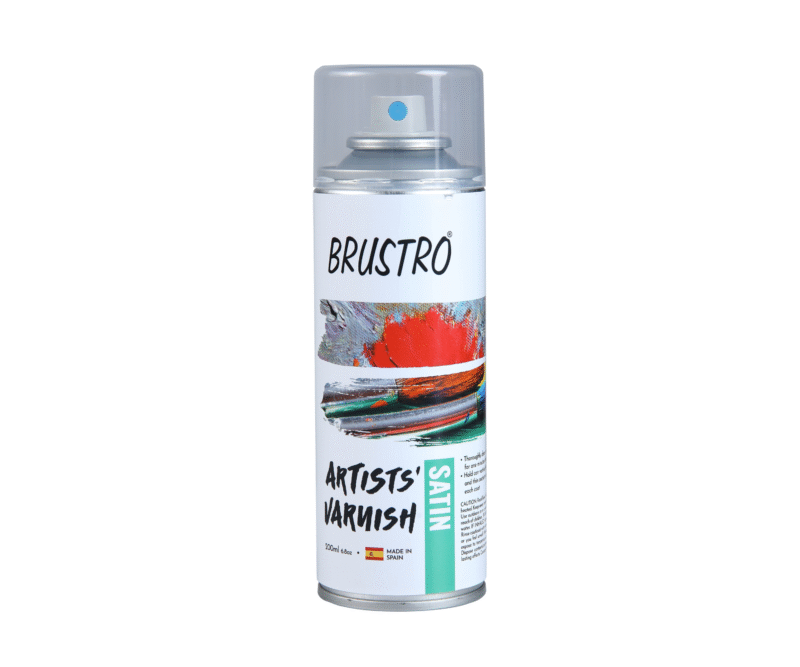 Brustro Artist's Varnish Spray Can|200ml|Satin Finish|Perfect Coating on Acrylic Painting,Watercolours,Oil Paints,Non-yellowing,Non Toxic,Transparent,Canvas,Paper, Artwork Protection. - Image 2