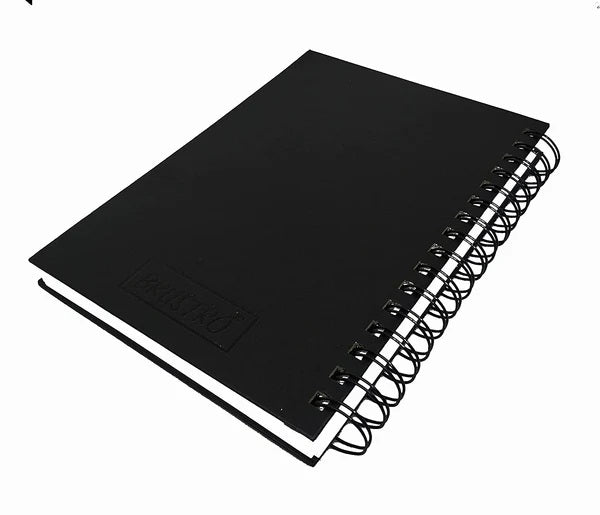 BRUSTRO Artists Wiro Bound Sketch Book | Spiral | A5 Size | 120 Pages, 160 GSM | Ideal for Students and Adults, School, Office, Drawing, Sketching, Mandala, Shading Art | Medium Surface, Natural Grain - Image 4