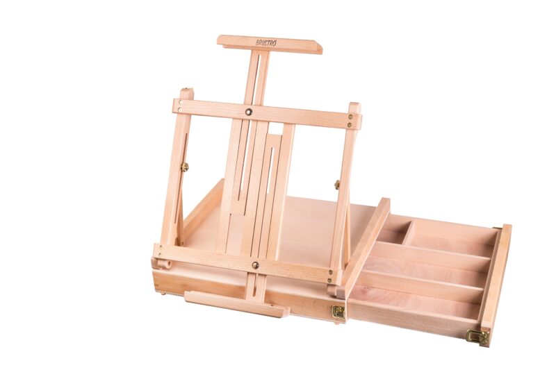 Brustro Artists' Portable Tabletop Wood Sketchbox Easel With Wooden Drawer . - Image 2
