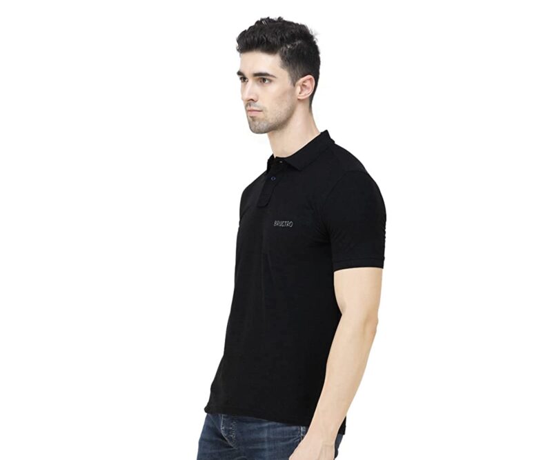 Brustro T-Shirt Regular fit 100% Cotton Unisex- Black Colour (Size - Medium) - Image 2