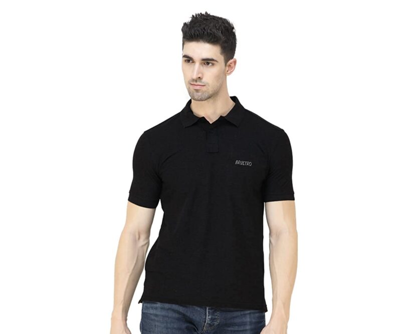 Brustro T-Shirt Regular fit 100% Cotton Unisex- Black Colour (Size -Small) - Image 3