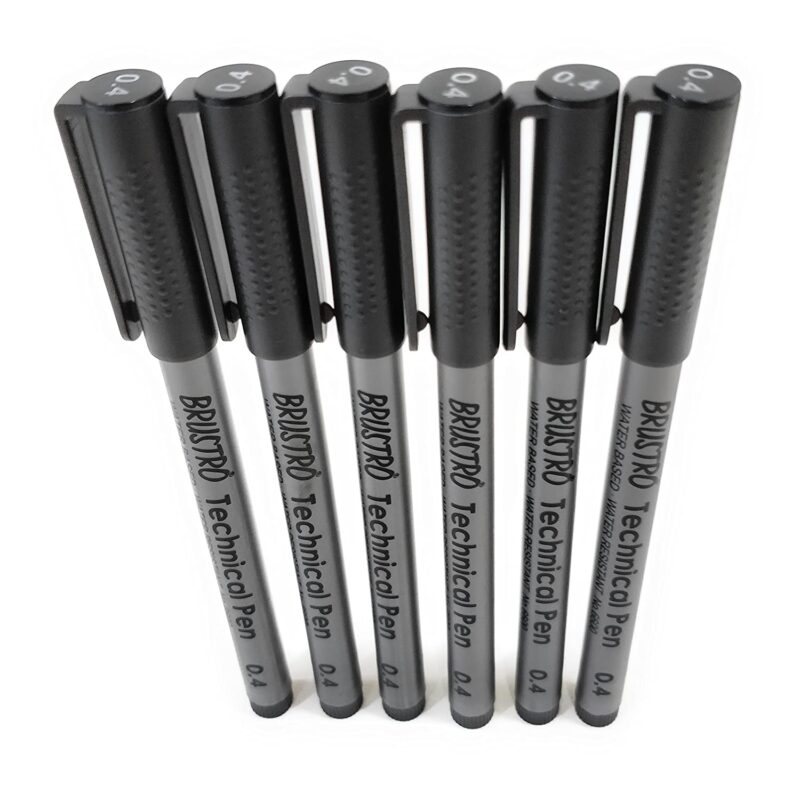 Brustro Technical Pen Black 0.4MM (Pack of 6) - Image 2