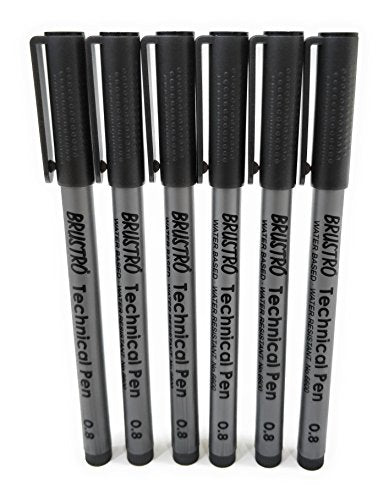 Brustro Technical Pen Black 0.8MM (Pack of 6) - Image 6