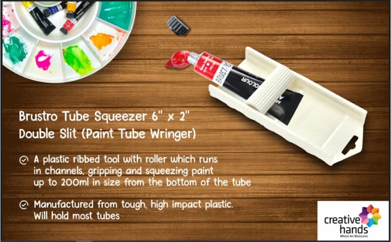 Brustro Tube Squeezer 6" x 2" Double Slit (Paint Tube Wringer) - Image 2