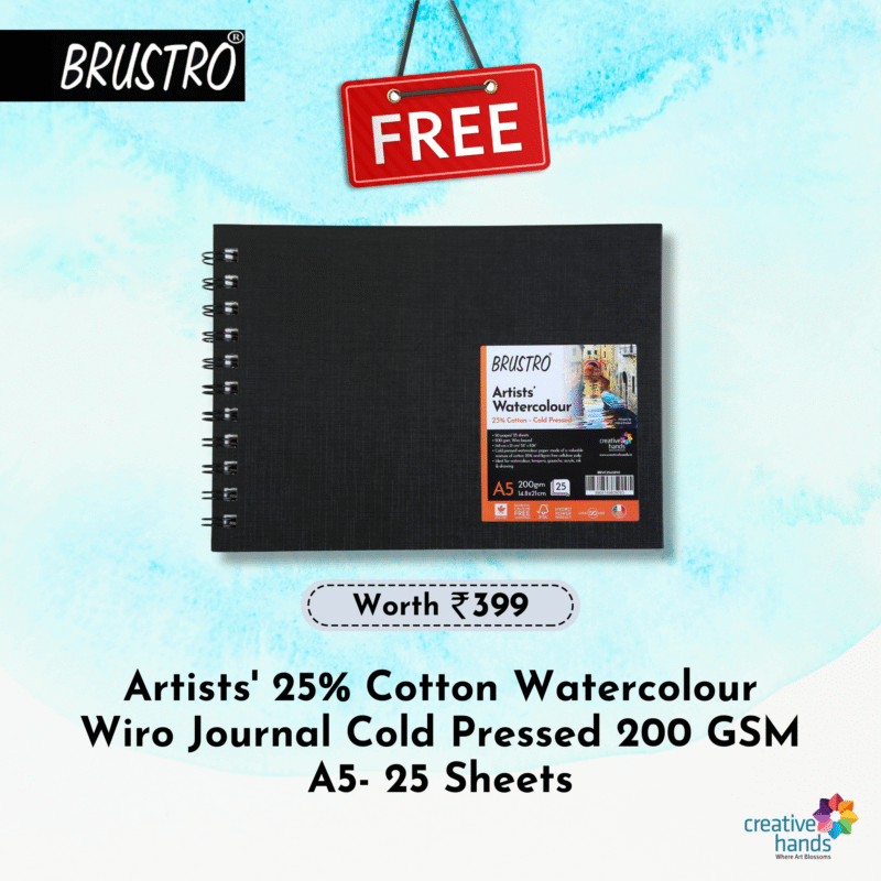 Brustro Watercolour Ink Set A of 6 x 15ml (6 Shades with Free Watercolour A5 Wiro Journal Worth Rs 399 - Image 3