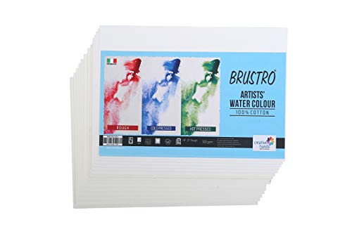 Brustro Artists’ Watercolour paper 100% ASSORTED 300GSM 6X3-18 SHEETS. Size 10 X 14 cm - Image 5