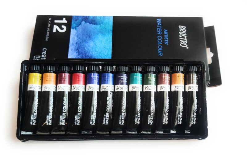 BRUSTRO Artist's Watercolour Paint | Set of 12 Colours X 12ML Tubes | Ideal for Landscape, Portrait, Paper, Painting, Artist, Professional watercolor, Transparent Colors, Painting Dry & Wet, Fine Art - Image 6