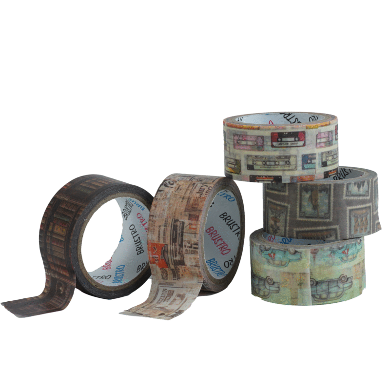 BRUSTRO Washi Tapes Retro Series, 20 mm x 5 m (set of 5) - Image 2