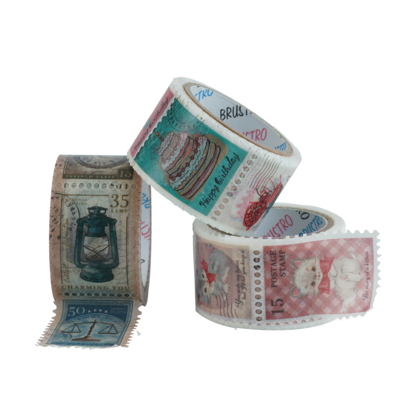 BRUSTRO Washi Tapes Stamp Collection Shade, 25 mm x 5 mtrs (set of 3) - Image 2