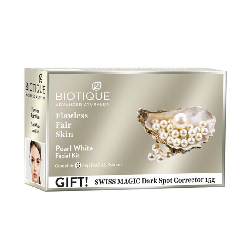 Biotique Pearl White Flawless Glowing Skin Facial Kit - 65 gms - Image 2