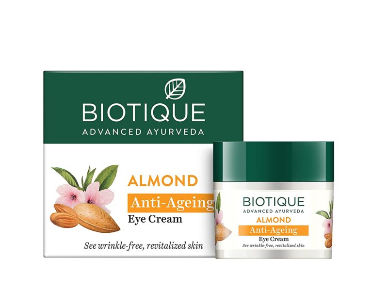 Biotique Bio Almond smoothing Eye Cream Soothing & Nourishing - 15 gms - Image 4