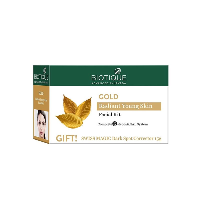 Biotique Bio Gold Radiance Facial Kit For radiant Young Skin - 65 gms - Image 5