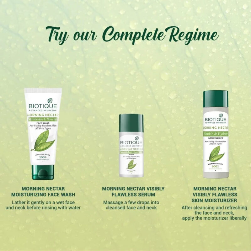 Biotique Morning Nectar Moisturize & Nourish Visibly Flawless Face Wash (All Skin Types) - Image 12