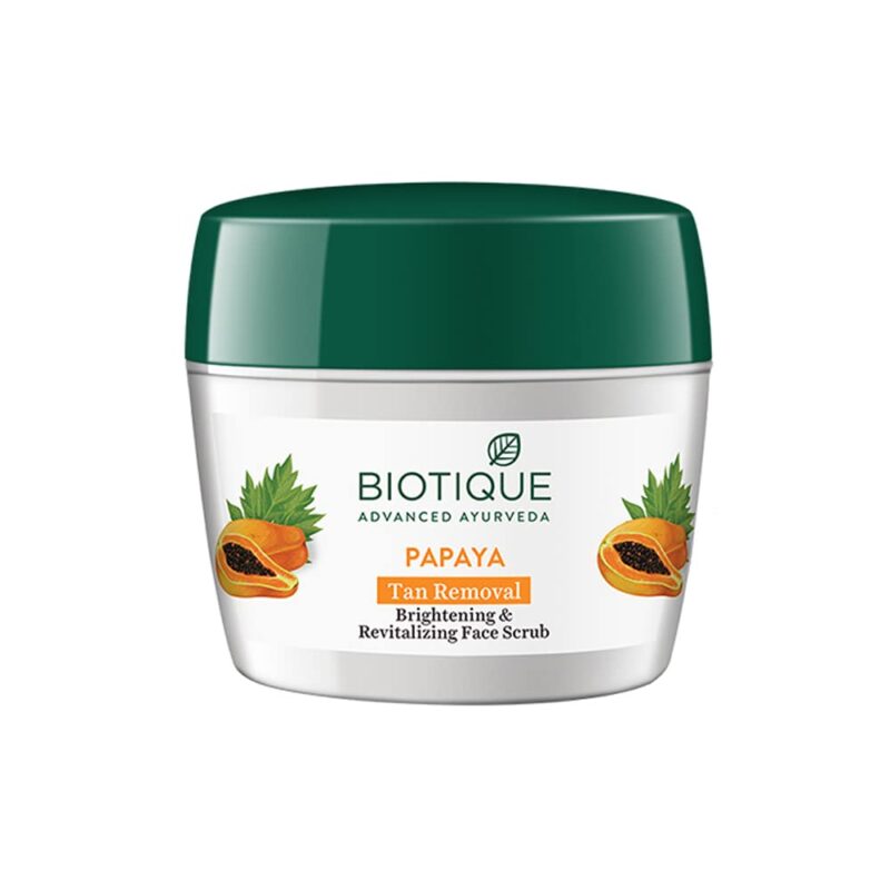 Biotique Papaya Tan Removal Brightening & Revitalizing Face Scrub, for All skin types