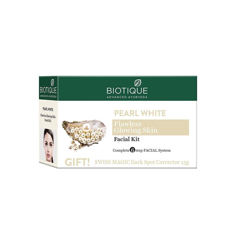 Biotique Pearl White Flawless Glowing Skin Facial Kit - 65 gms - Image 9