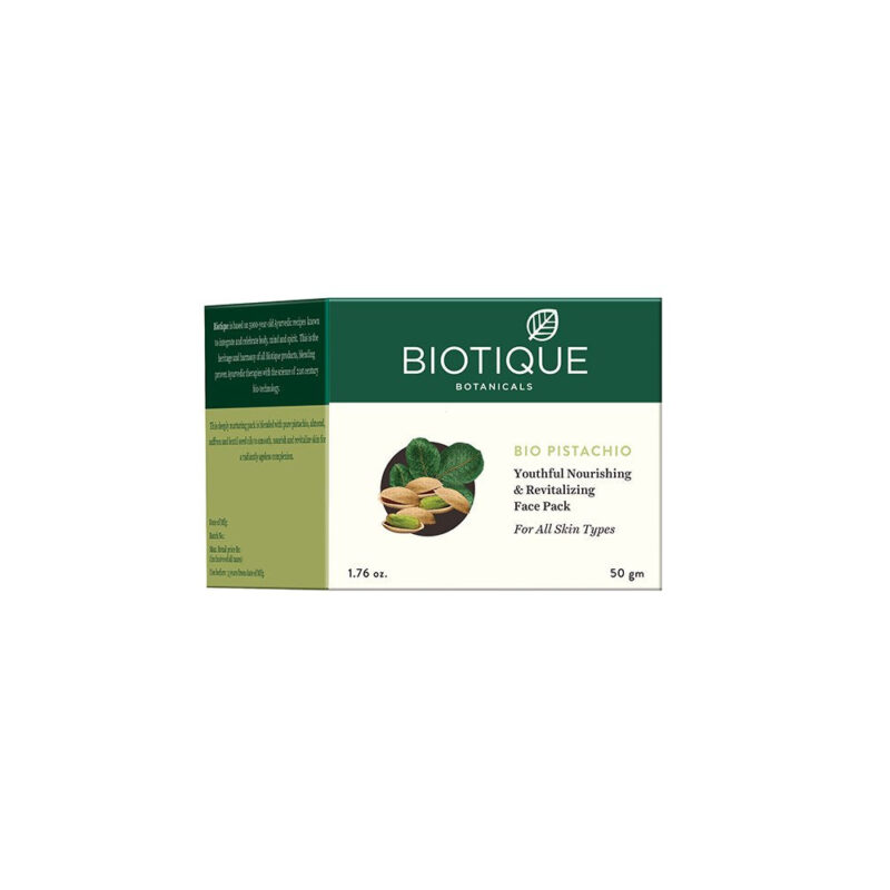 Biotique Pistachio Anti-Ageing Nourishing Face Pack, for All Skin Types - Image 3