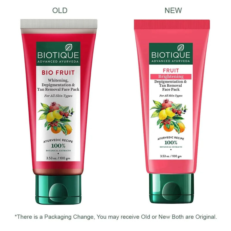 Biotique Fruit Brightening Depigmentation & Tan Removal Face Pack - Image 3