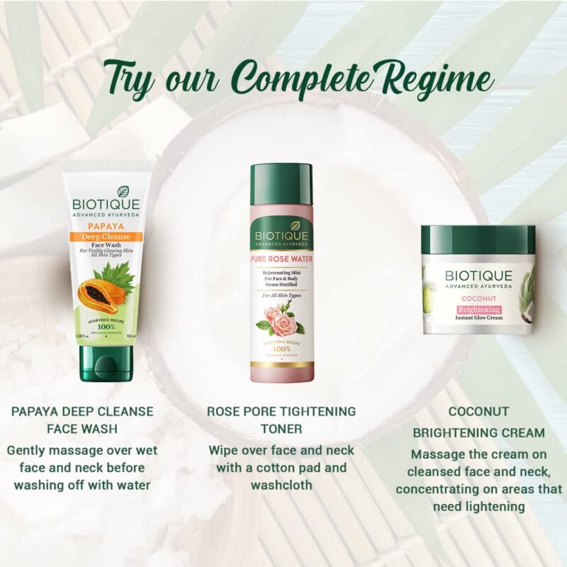 Biotique Coconut Brightening Instant Glow Cream for All Skin Types - Image 11