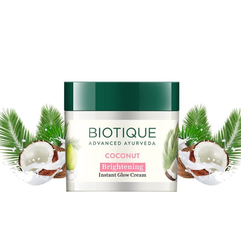 Biotique Coconut Brightening Instant Glow Cream for All Skin Types - Image 2