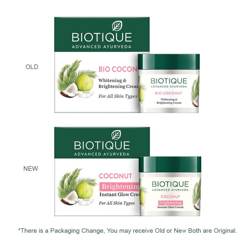 Biotique Coconut Brightening Instant Glow Cream for All Skin Types - Image 6