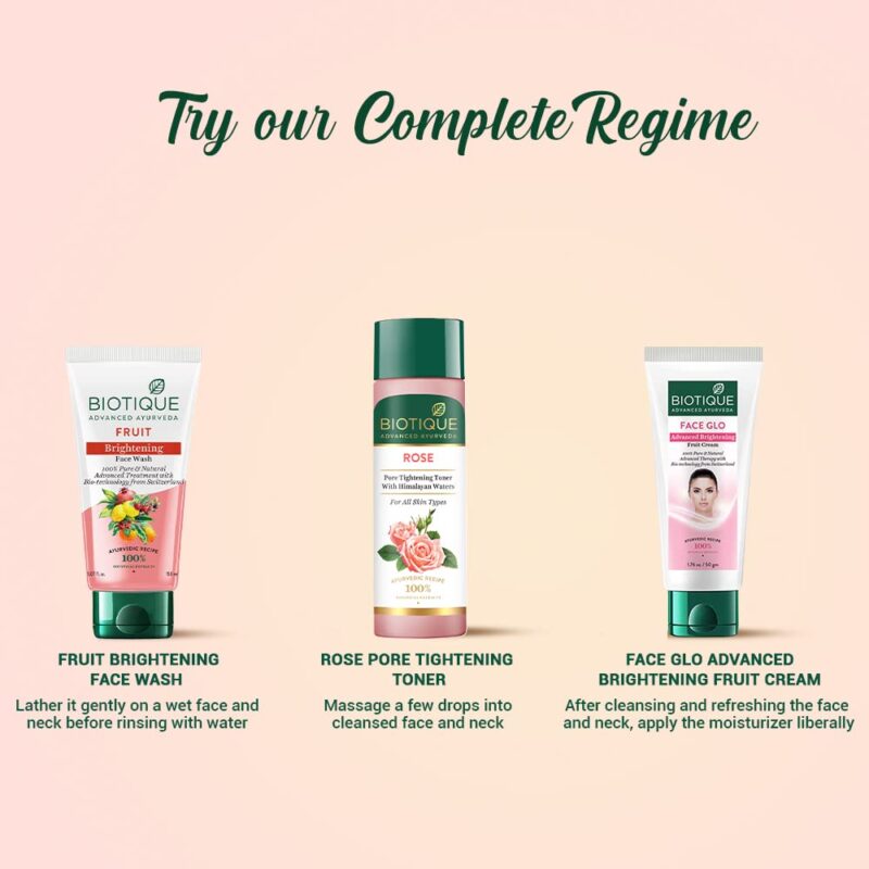 Biotique Face Glo Advance Brightening Fruit Cream (50 gm) - Image 8