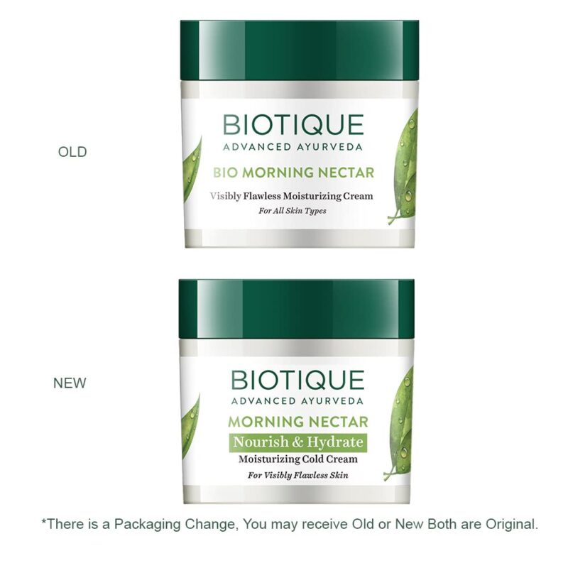 Biotique Morning Nectar Nourish & Hydrate Moisturizing Cold Cream For All Skin Types - Image 2