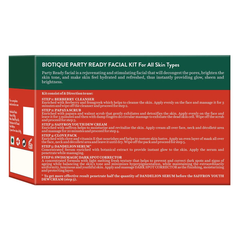 Biotique Party Ready Instant Glow Facial Kit - 65 gms