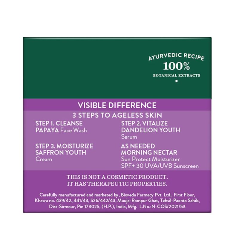 Biotique Saffron Youth Anti Ageing Cream For All Skin Types - Image 3