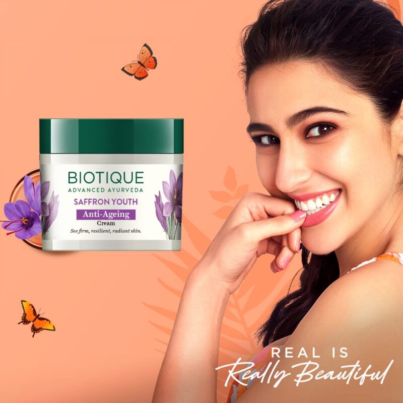 Biotique Saffron Youth Anti Ageing Cream For All Skin Types - Image 4