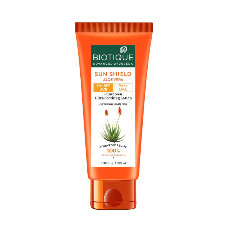 Biotique Sun Shield Aloe Vera Sunscreen Lotion (Cream) 30+ SPF UVB