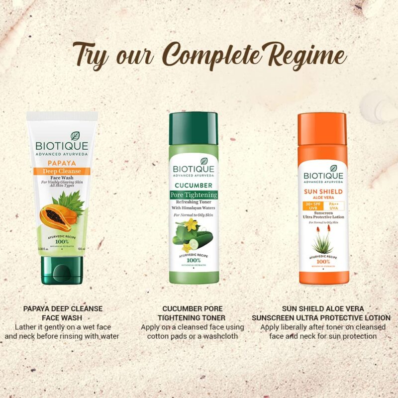 Biotique Sun Shield Aloe Vera Sunscreen Lotion (Cream) 30+ SPF UVB - Image 11