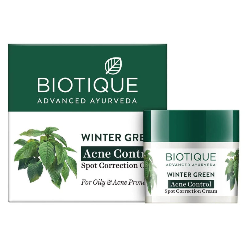 Biotique Winter Green Acne Control Spot Correcting Cream - 15 gms - Image 7