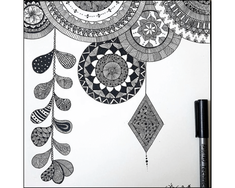 BRUSTRO Technical Pen Assorted Pack of 9 with Artist Sketch Book 110 GSM A5 Wiro Journal (156 Pages) - Image 4