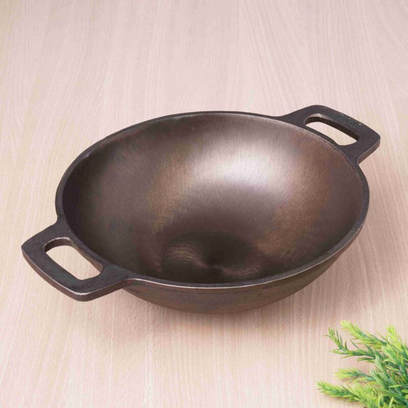 Super Smooth Cast Iron Kadai+ Free ₹400 TadkaPan,Pre-seasoned, Nonstick, 100% Pure, Toxin-free, 25.4cm, 2.5L, 2.4kg - Image 16
