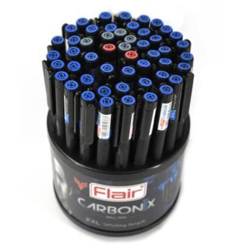 Flair Carbonix Ball Pen 50 Pcs Jar Set Blue