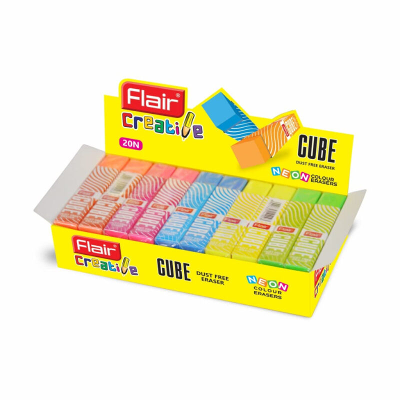 Flair Cube Eraser 20 Pcs Box Mt