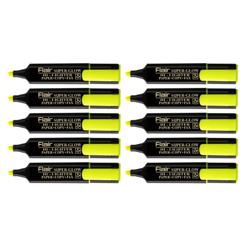 Flair Super Glow Highlighter - Yellow Ink