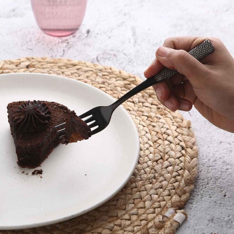 Roma Dinner Fork - Black - Set of 6pcs - Image 2