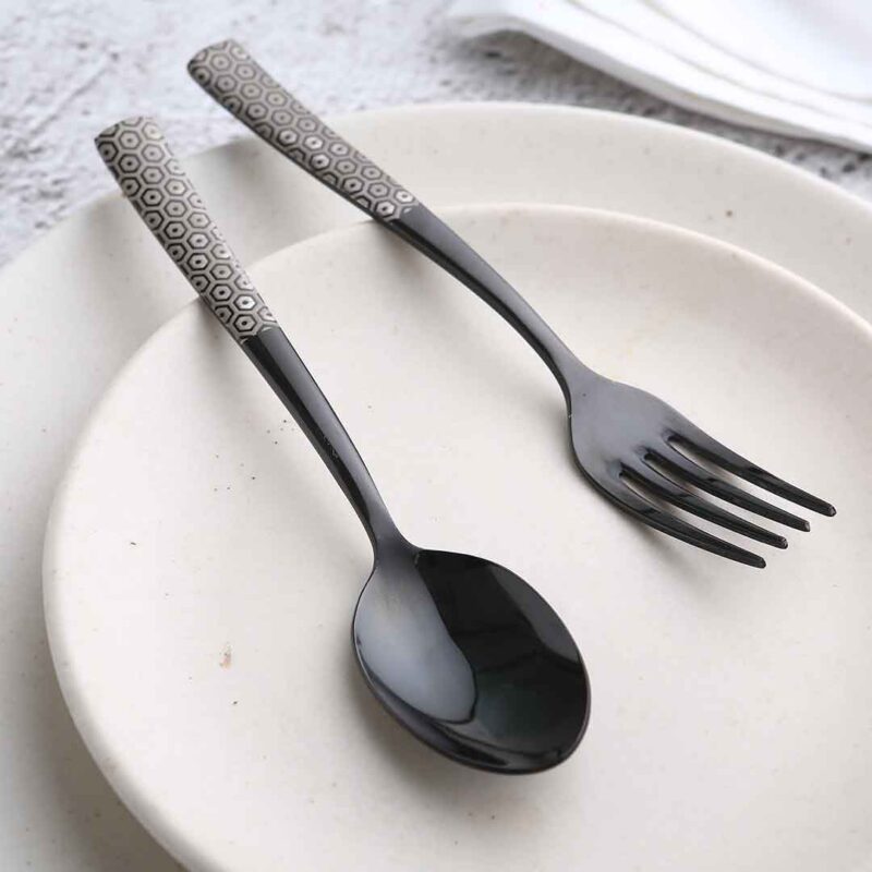 Roma Dinner Fork - Black - Set of 6pcs - Image 4