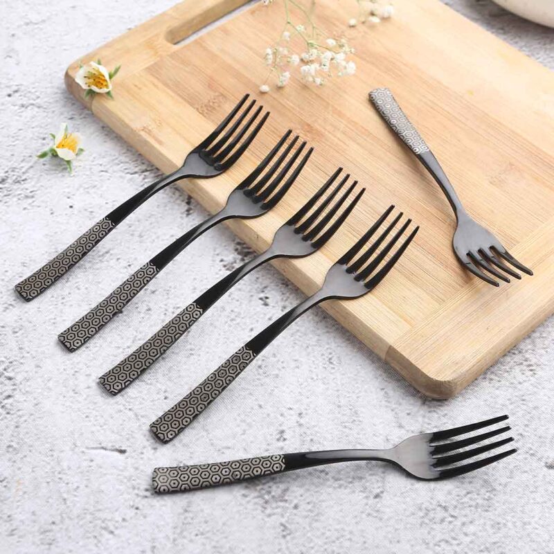 Roma Dinner Fork - Black - Set of 6pcs - Image 7