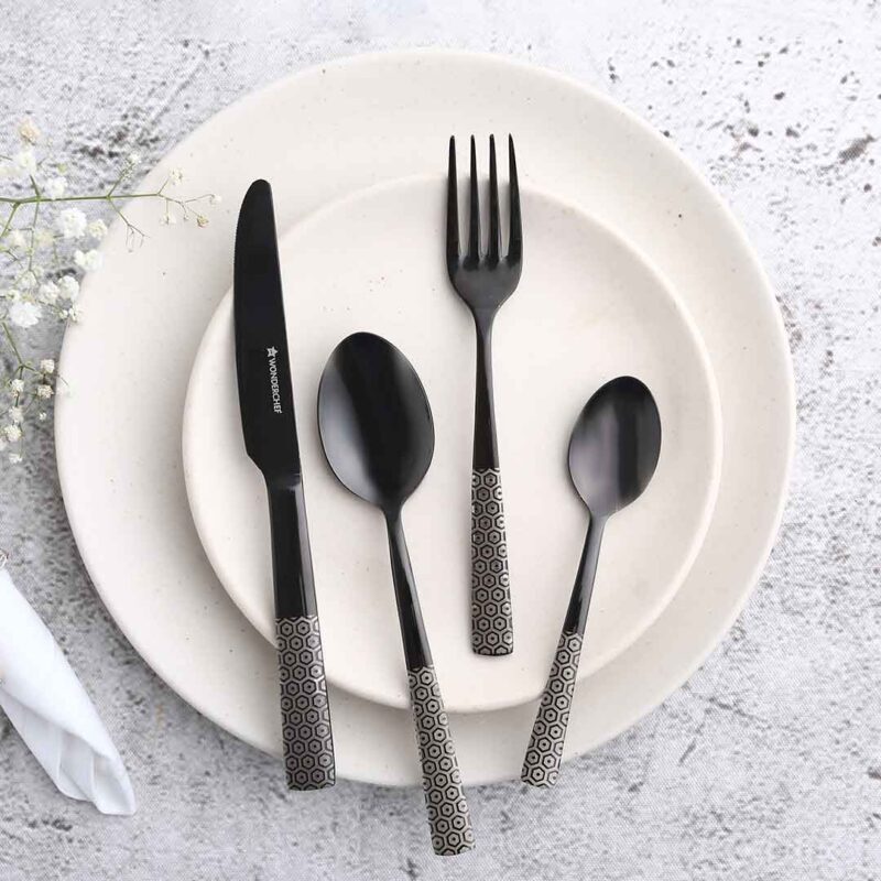 Roma Dinner Fork - Black - Set of 6pcs - Image 5