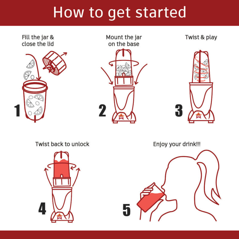 Nutri-blend BOLT-600W CKM Mixer with Chopper, Stronger & Swifter with Sipper Lid, 22000RPM 100% Full Copper Motor, 4 Unbreakable Jars, Sharper Steel Blades, Recipe Book by Chef Sanjeev Kapoor - Image 7