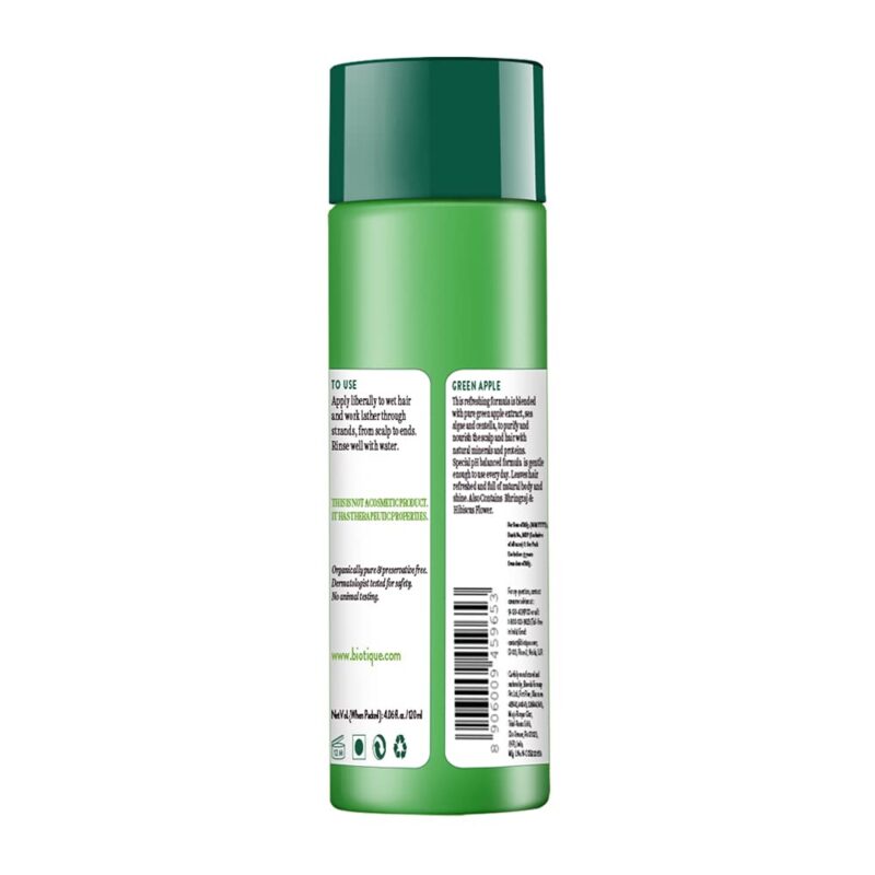 Biotique Green Apple Shine & Gloss Shampoo & Conditioner For Glossy Healthy Hair - Image 2