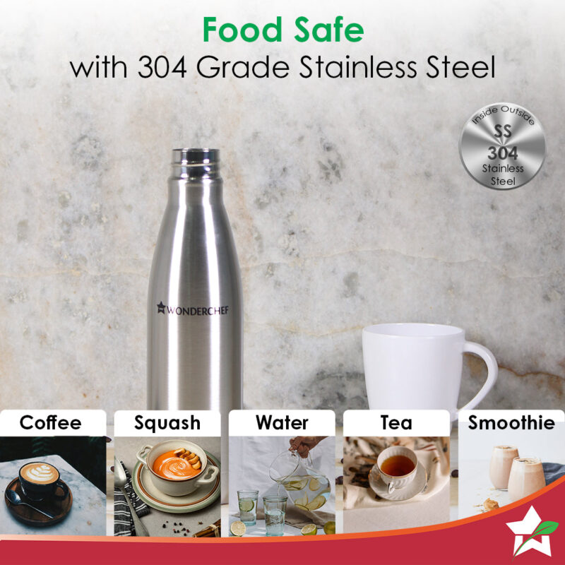 Stainless Steel Hydro Bot 750 ml | Gift Box Packing | Single wall | Non-insulated | 304 Stainless Steel | Non Toxic IBPA free | Rust Free | Light weight | For Home , Office and Travel | Spill and Leak proof | Wide Mouth | Easy to Clean | 2 Years Warranty - Image 2