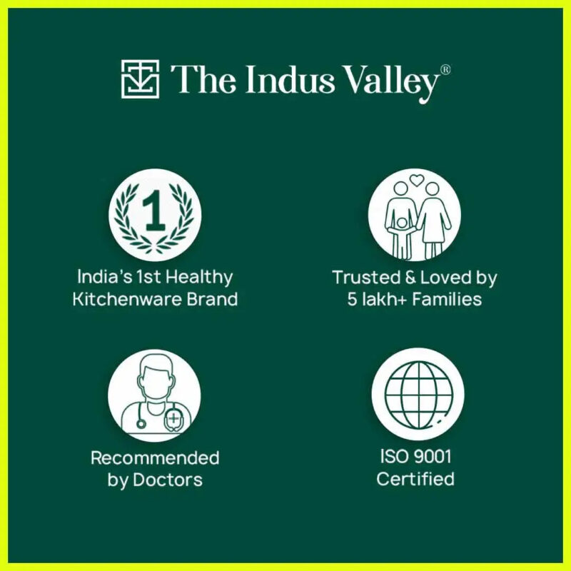 TurboCuk Tri-ply Stainless Steel Cookware Set: Kadai+ Fry Pan, Premium Quality, 3 Layer Thick Body, 100% Toxin-free, Non-stick, Induction & Gas, Free ₹600 Wood Chopping Board - Image 17