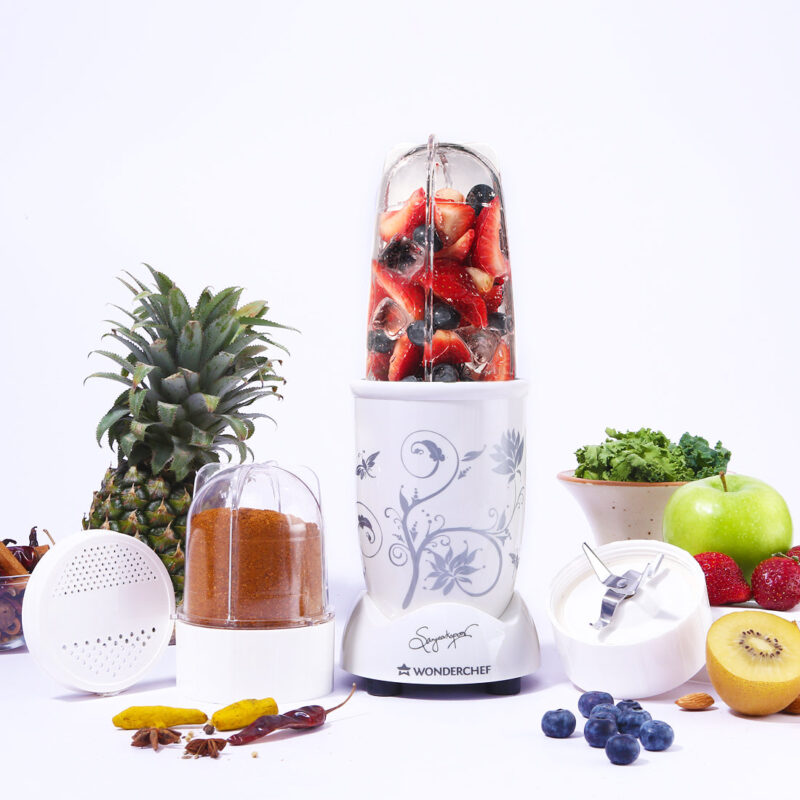 Nutri-blend, 400W, 22000 RPM 100% Full Copper Motor, Mixer-Grinder, Blender, SS Blades, 2 unbreakable Jars, 2 Years warranty, White, Recipe Book By Chef Sanjeev Kapoor - Image 7